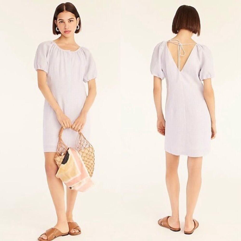 J. Crew V-back Linen Shirtdress